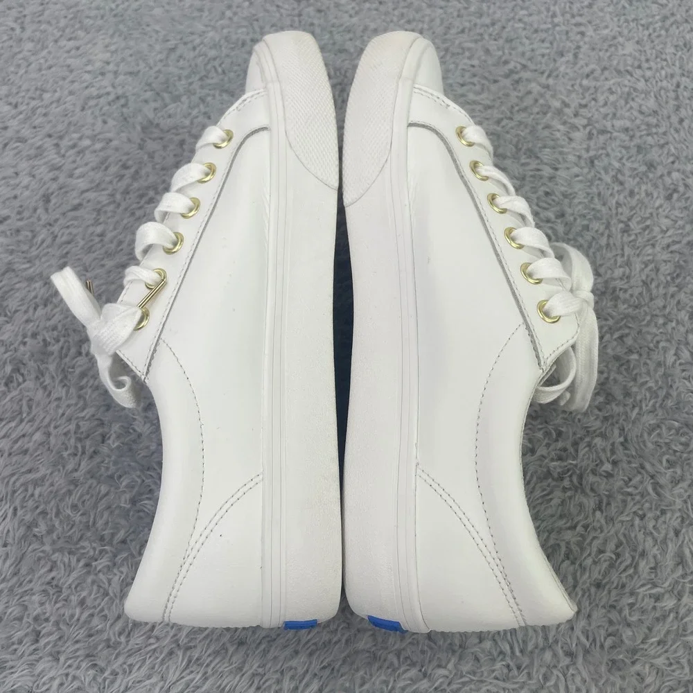 Keds‎ Jump Kick Sneakers Womens 9 White Leather Gold Hardware WH63681